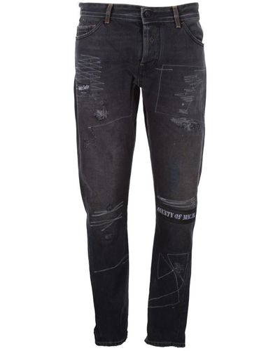 Marcelo Burlon Jeans > slim-fit jeans - Bleu
