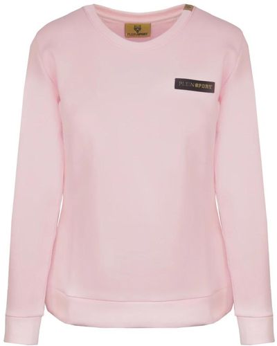 Philipp Plein Sportlicher sweatshirt rundhals baumwolle elasthan - Pink