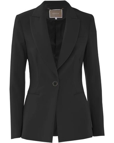 Kocca Elegante chaqueta entallada con solapas - Negro