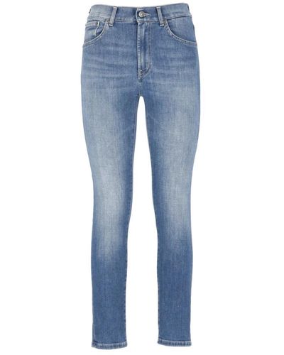 Dondup Blaue jeans mit logo-patch