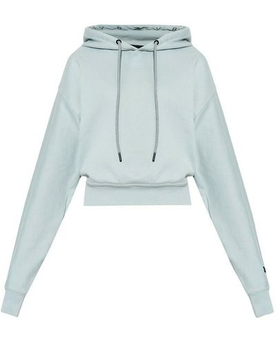 Reebok Cropped hoodie with logo - Blau
