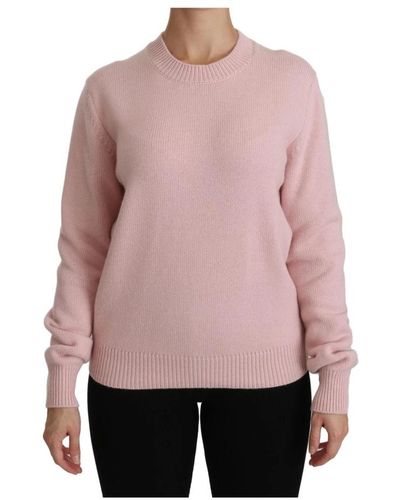 Dolce & Gabbana Gorgeous Cashmere Crew Neck Sweater - Pink