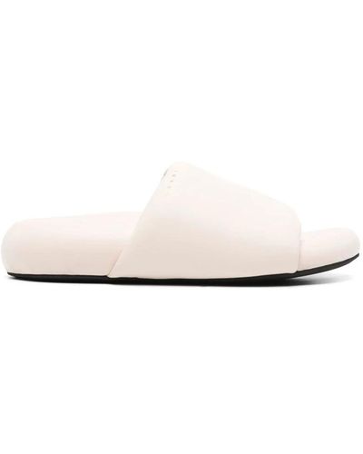 Marni Shoes > flip flops & sliders > sliders - Blanc