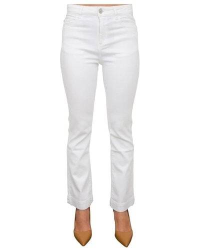 Nenette Slim-Fit Trousers - White