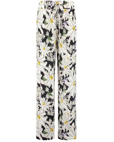 Pom Wide Trousers - White