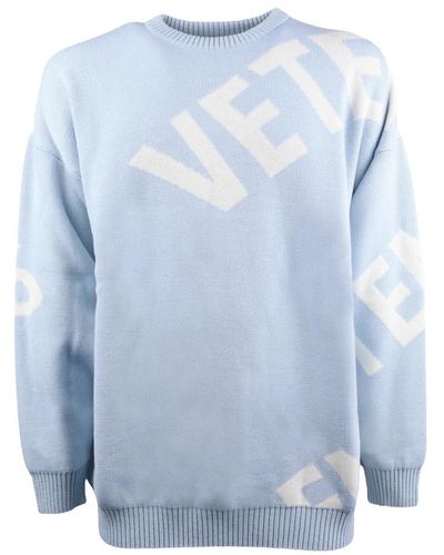 Vetements Round-Neck Knitwear - Blue