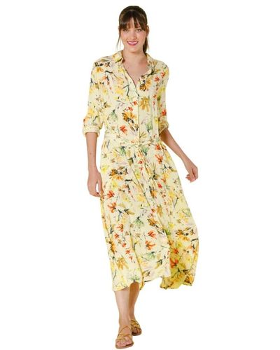 Mason's Nicole kleid - popeline langes kleid mit wildblumenmuster - Mettallic
