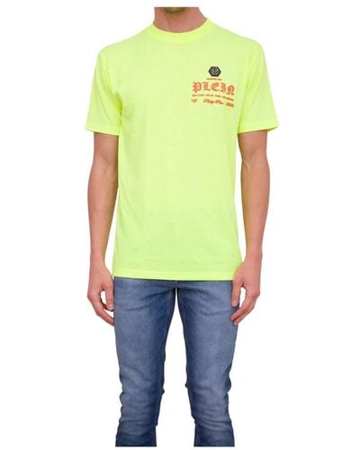 Philipp Plein Rundhals t-shirt in gelb - Grün