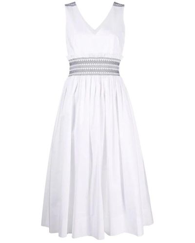 P.A.R.O.S.H. Midi Dresses - White
