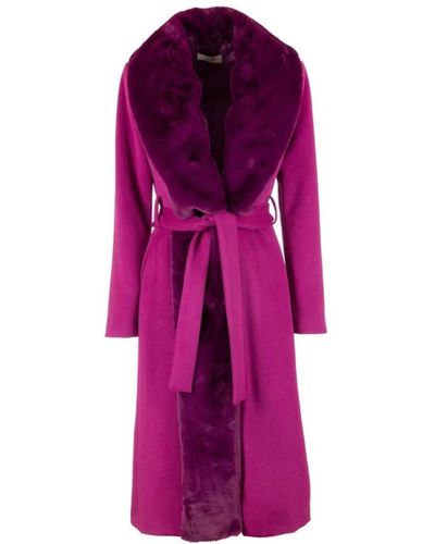 Fracomina Coats > belted coats - Violet