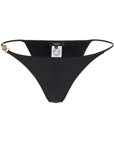 Versace Medusa bikinihose mit dünnen seitenbändern - Schwarz