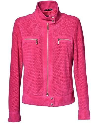 Baldinini Jacket in fuchsia suede - Pink