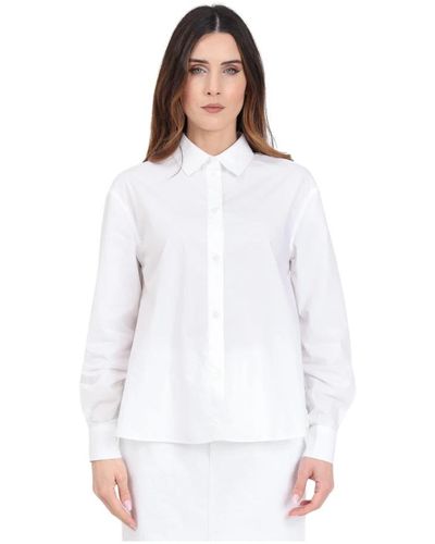 Armani Exchange Camisa blanca slim fit de algodón - Blanco