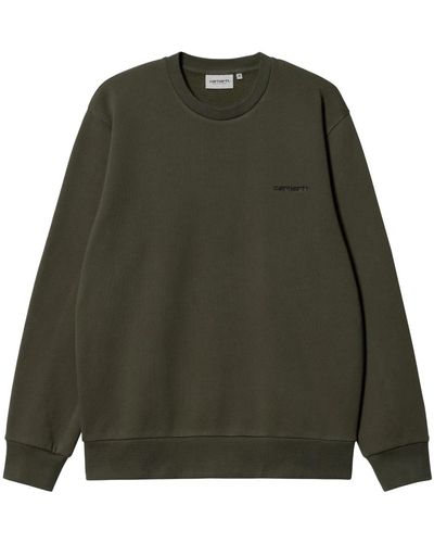 Carhartt Script stickerei sweatshirt - Grün