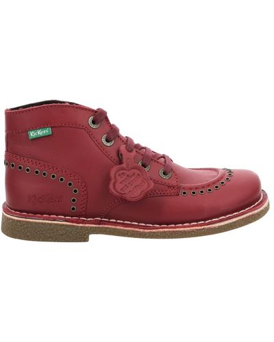 Kickers Lace-up stivali - Rosso