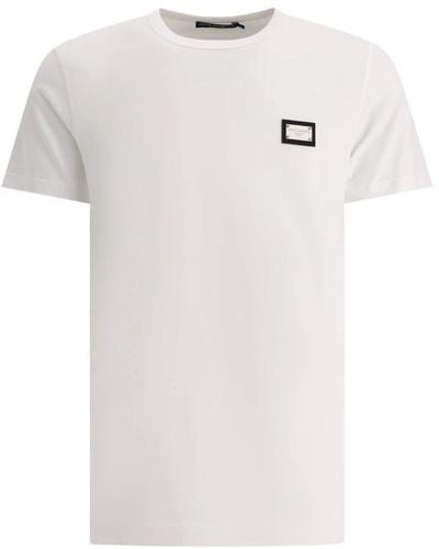 Dolce & Gabbana Logo plaque t-shirt - Weiß