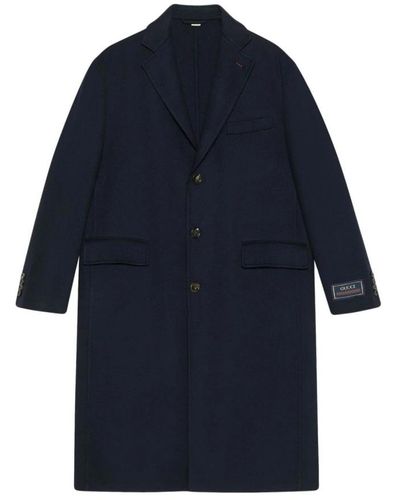 Gucci Single-Breasted Coats - Blue