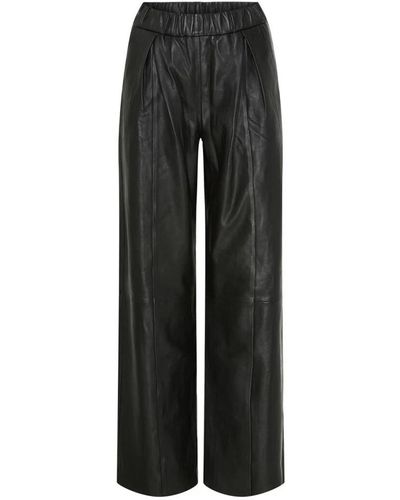 Notyz Leather Trousers - Black