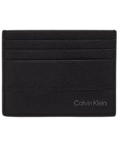 Calvin Klein Portafoglio classico in pelle con tasca interna - Nero