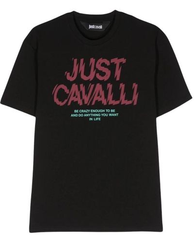 Just Cavalli Schwarze t-shirts & polos für männer