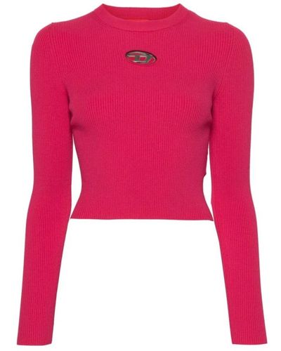 DIESEL Round-Neck Knitwear - Red
