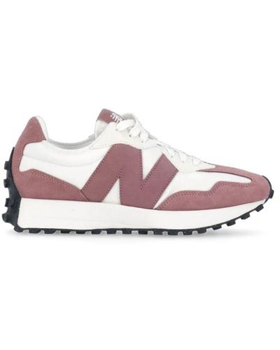 New Balance Sneakers rosa punta tonda tessuto tech