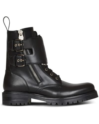 Balmain Smooth leather phil ranger ankle boots - Nero