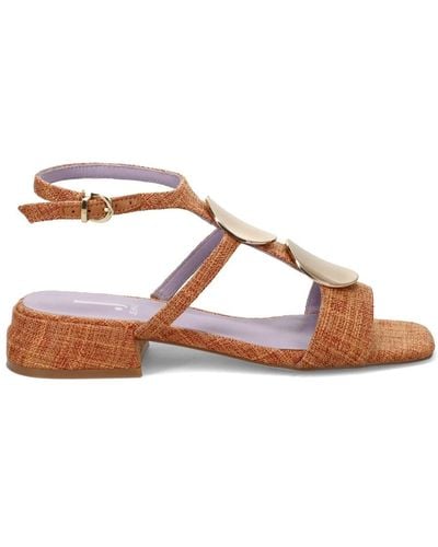 Jeannot Flat Sandals - Brown