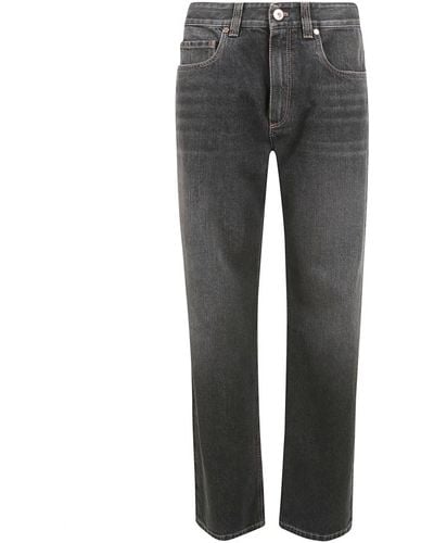 Brunello Cucinelli Slim-fit jeans - Grau