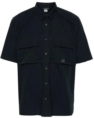 C.P. Company Short Sleeve Shirts - Black