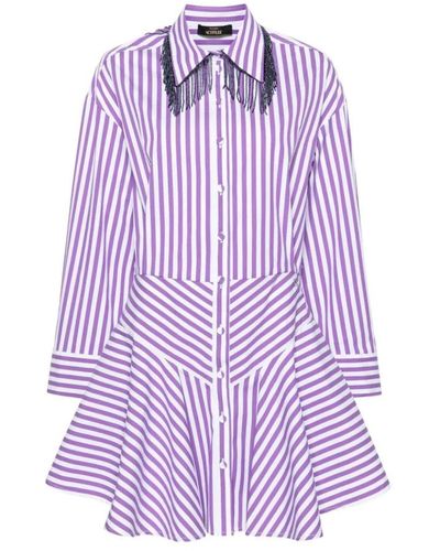 Twin Set Shirt Dresses - Purple