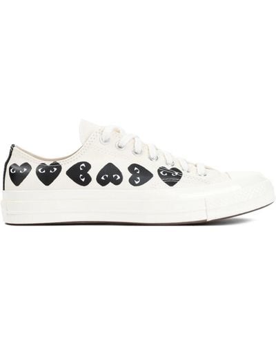 COMME DES GARÇONS PLAY Weiße heart low top sneakers,schwarze herz low top sneakers