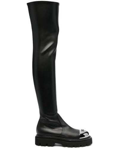 Casadei Over-Knee Boots - Black