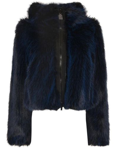 K-Way Faux Fur & Shearling Jackets - Blue