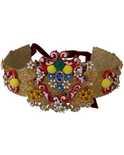 Dolce & Gabbana Cintura vita con cristalli - Giallo