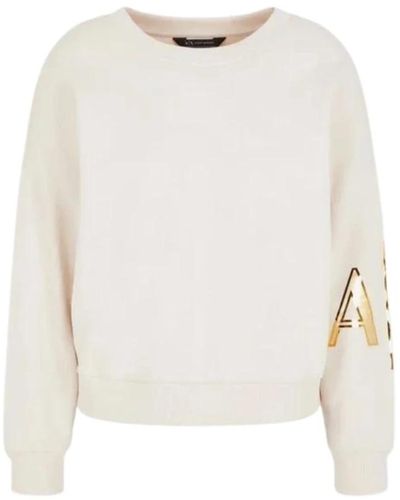Armani Exchange Klassischer pullover - Weiß
