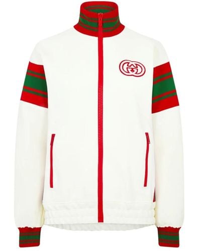 Gucci Logo zip-up track jacket almond - Rot
