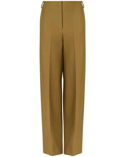 Tory Burch Straight Trousers - Natural