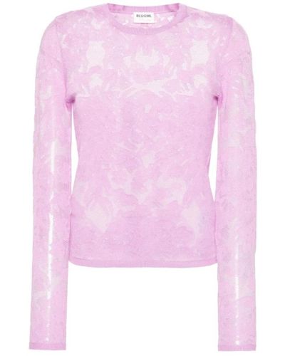 Blugirl Blumarine Round-Neck Knitwear - Pink