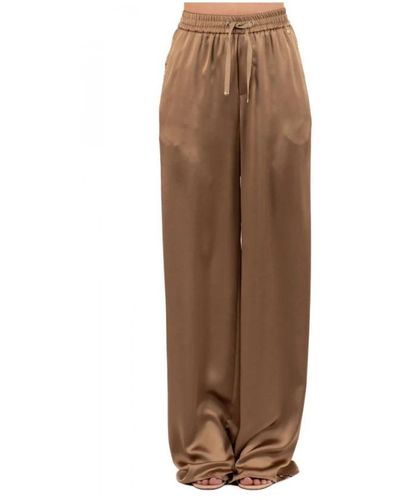 Herno Wide Trousers - Brown