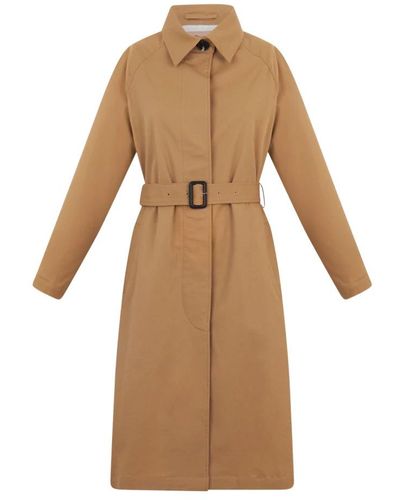 Twin Set Belted Coats - Brown