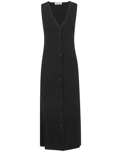 Jil Sander Knitted Dresses - Black