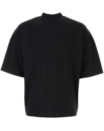 Jil Sander Klassisches schwarzes baumwoll-t-shirt