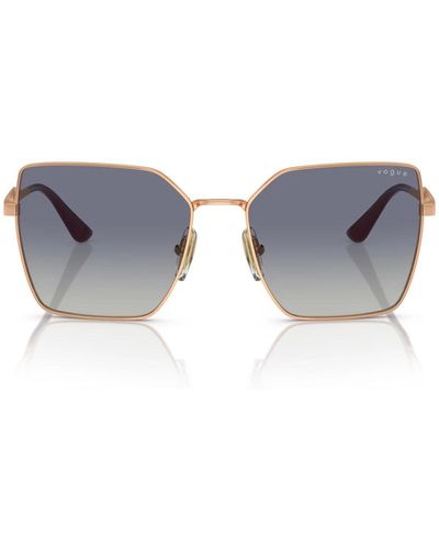 Vogue Oversized occhiali da sole quadrati in oro rosa - Grigio