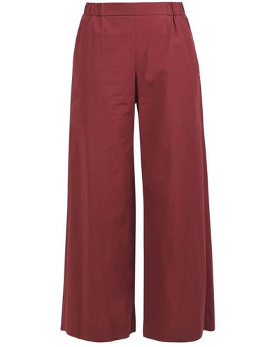 Ottod'Ame Pantaloni ampi in cotone - Rosso