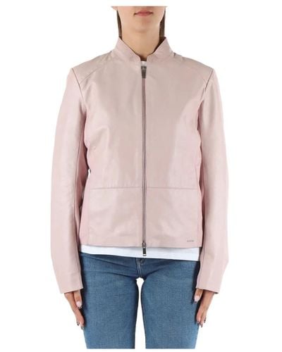 Rino & Pelle Lederjacke mit reißverschluss - Pink