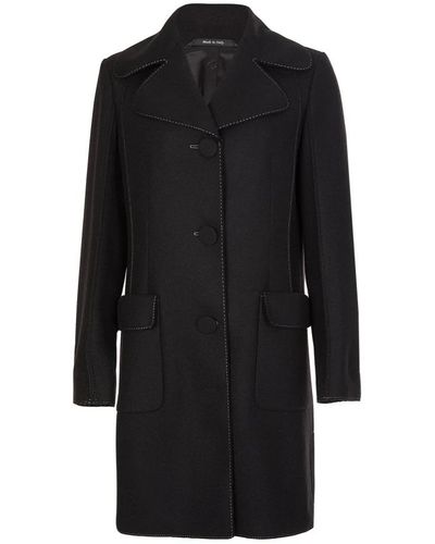 Maison Margiela Single-Breasted Coats - Black