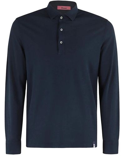 Drumohr Langarm polo shirt - Blau