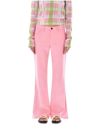 Marni Trousers,rosa wollmischhose - Pink