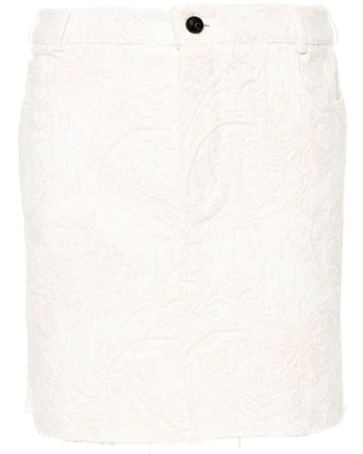 Semicouture Short skirts - Blanco